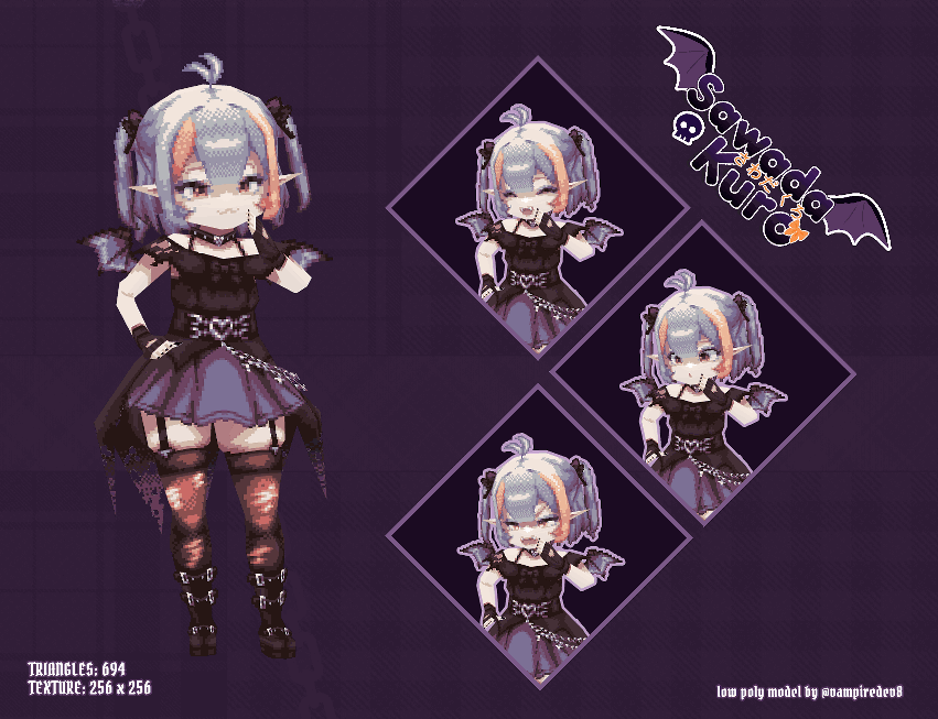 Kuro Sawada low poly model